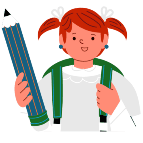 girl Holding pencil imgs